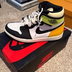 Nike Kids' Yellow and Green Sneakers